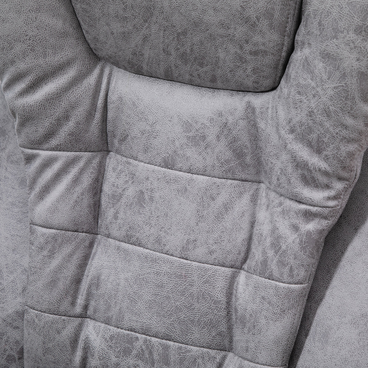 Fauteuil de bureau direction massant chauffant hauteur réglable dossier inclinable toile de microfibre gris-8