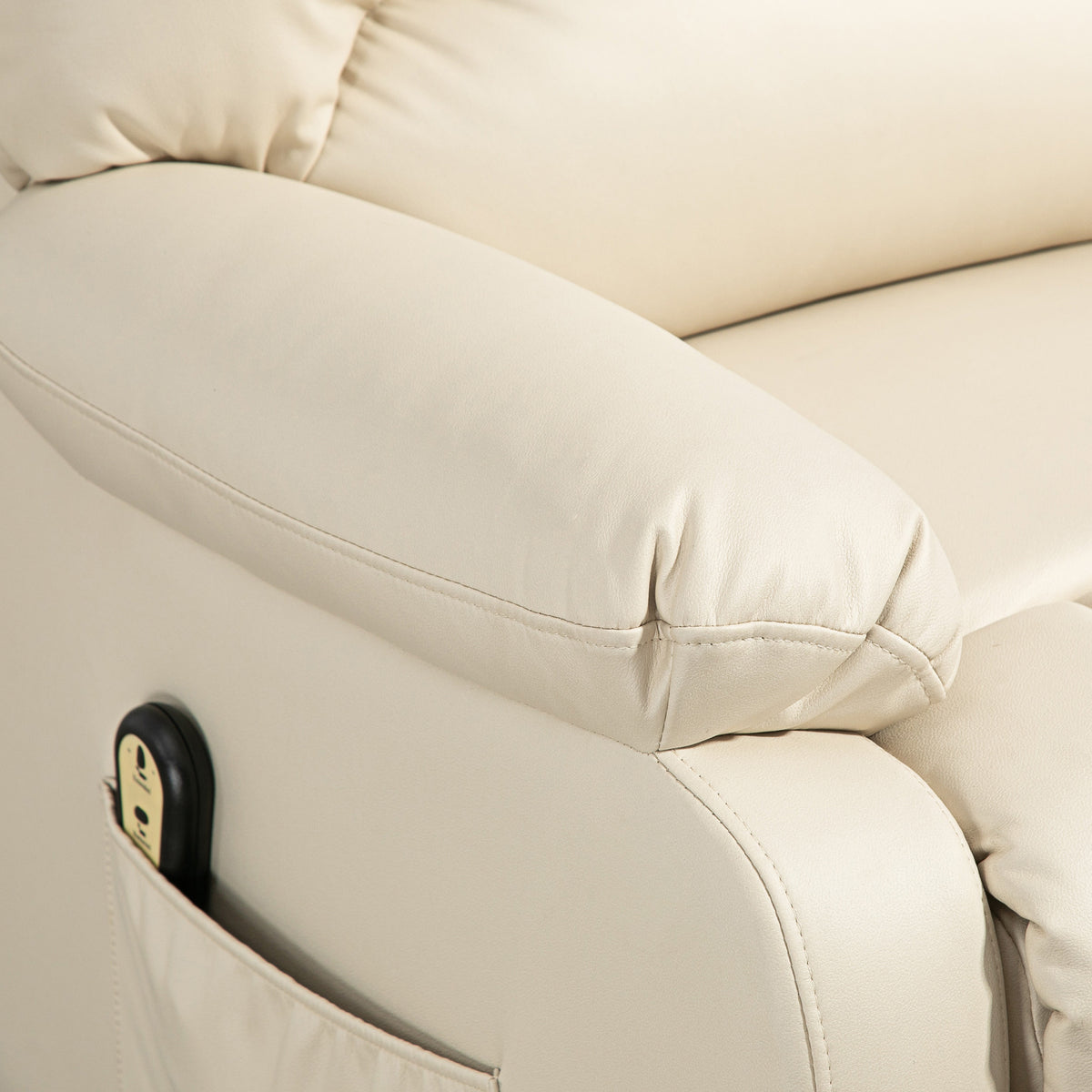 Fauteuil relax inclinable électrique releveur avec repose-pied et télécommande 86 x 92 x 102 cm Beige-8