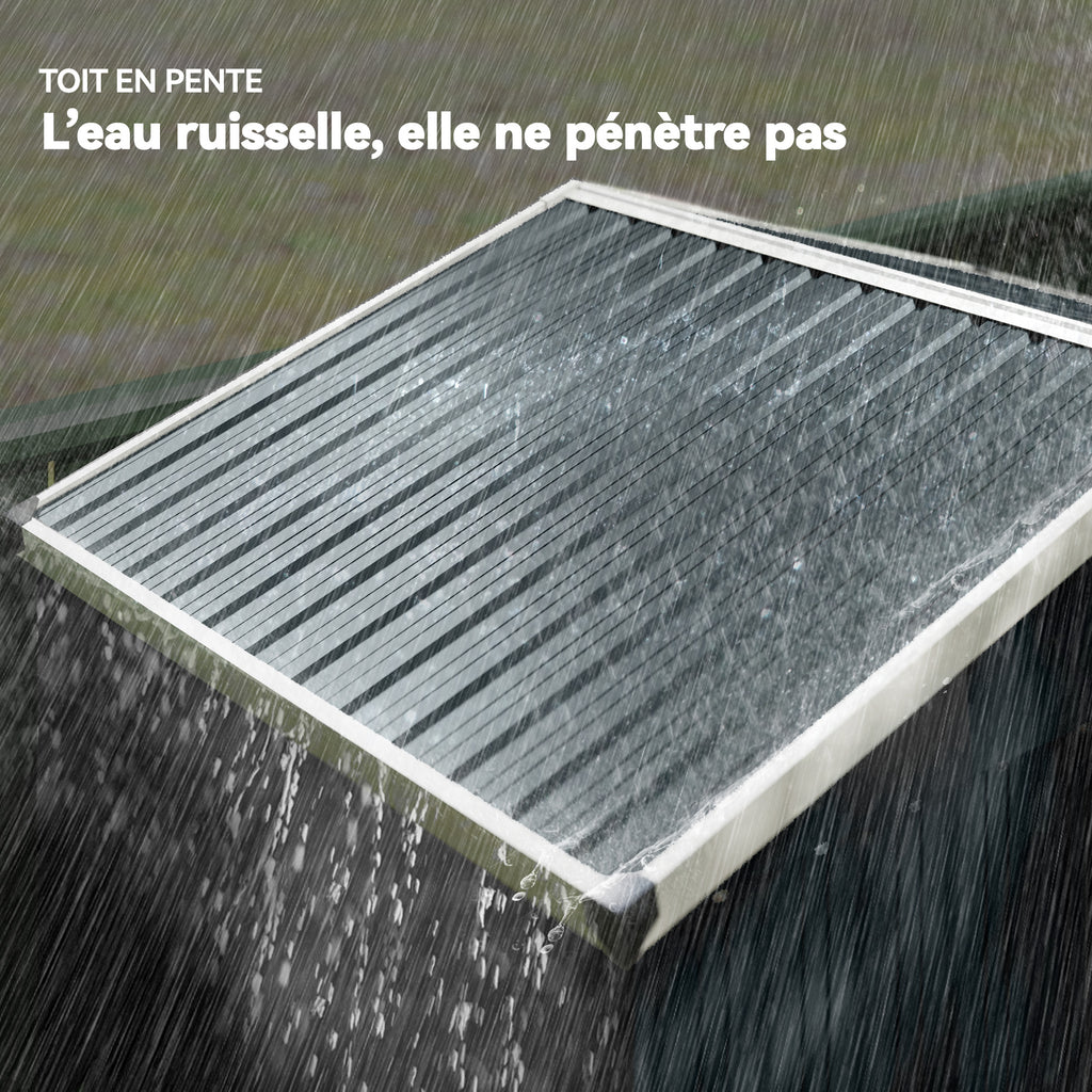 Abri de jardin en métal 1,2 m², cabane jardin extérieure, porte coulissante verrouillable, 136x87x176cm, gris-5