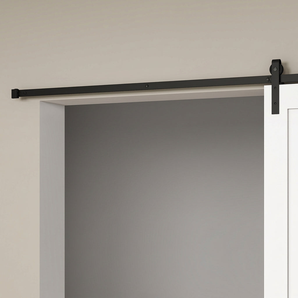 200 CM Rail porte coulissante quincaillerie de rail pour porte de grange simple en acier acier au carbone-6