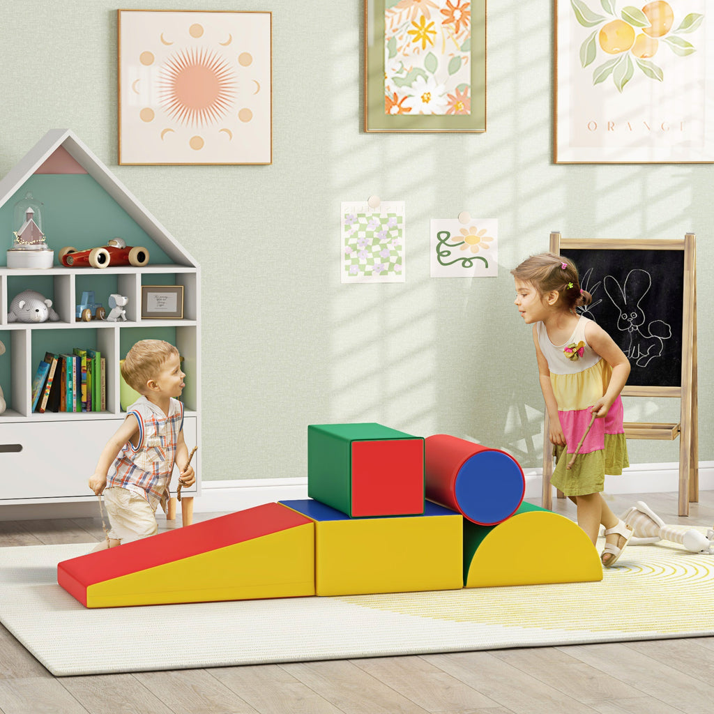 Module motricité bébé 5PCS parcours motricité bébé en mousse EPE pour enfants d'âge préscolaire, multicolore-1
