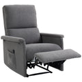 Fauteuil de massage inclinable, fauteuil de relaxation, dossier réglable, large assise, repose-pied, 69x84x99cm, gris-0