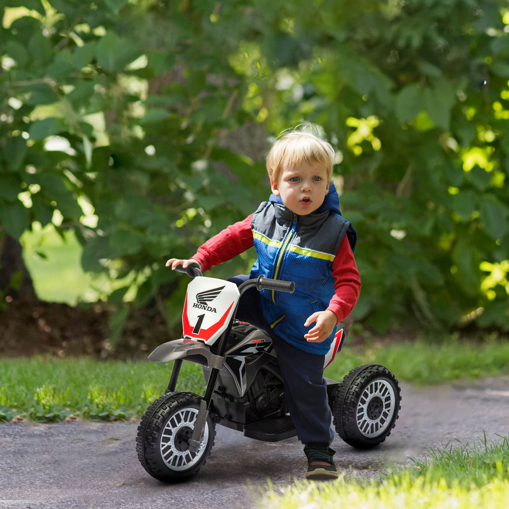 Moto cross éléctrique pour enfant licence Honda CRF450RL 3 roues batterie 6V enfants 18-36 mois gris-1