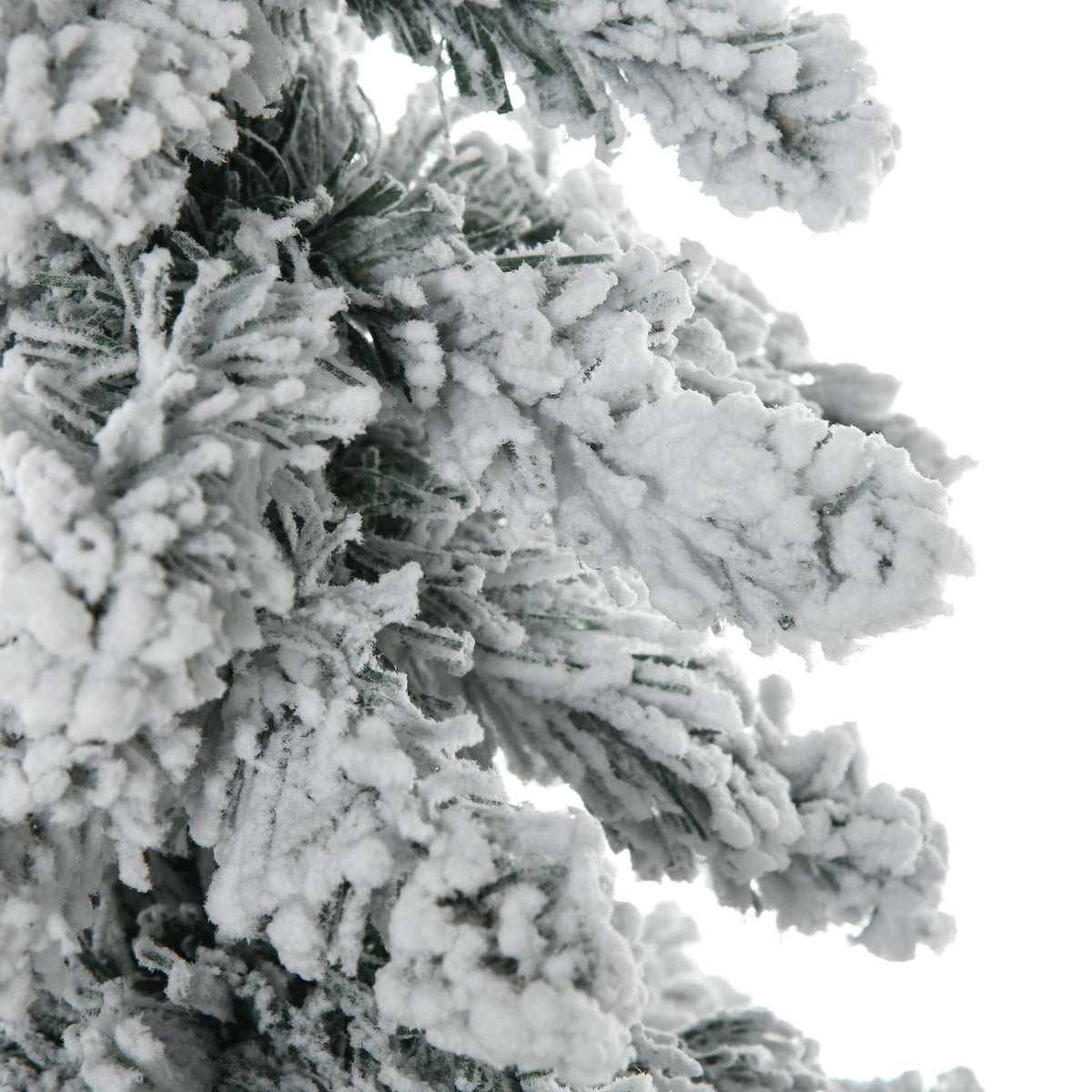 Arbre de Noël artificiel avec support en acier 253 branches enneigées socle pliable hauteur 135 cm vert-8