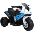 Moto électrique pour enfants 3 roues 6V 2,5 Km/h effets lumineux et sonores charge max. 20 kg BMW S1000 RR bleu-0