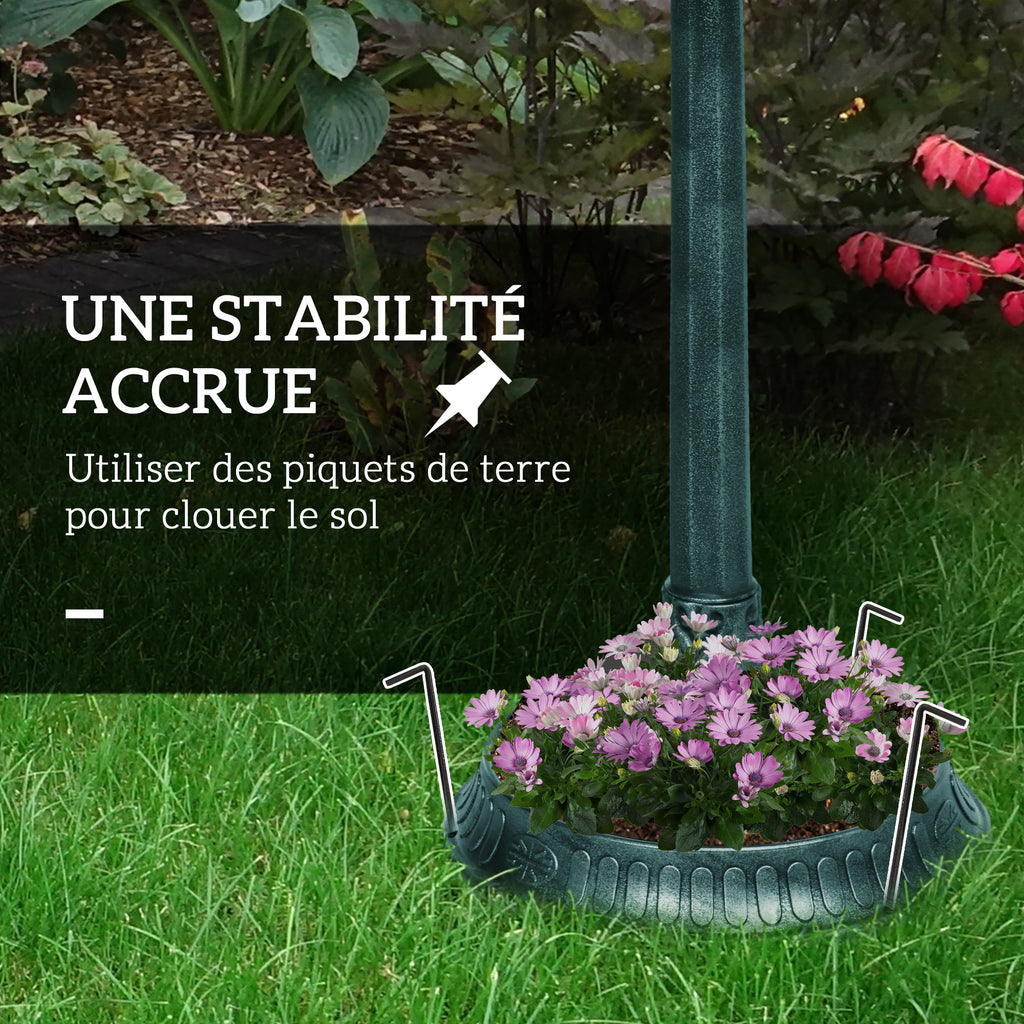 Bain d'oiseaux abreuvoir antique 81 cm avec base de jardinière, mangeoire et bassin à oiseaux sur pied, bronze vert-6