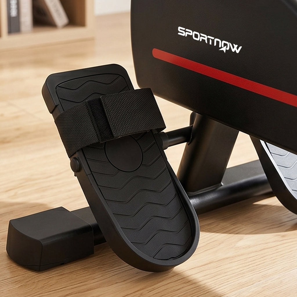 Rameur Musculation d'Appartement Bluetooth Connecté Kinomap & Zwift 16 Niveaux Résistance Silencieux 135x42x72cm Rouge-9