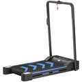 Tapis de course électrique de marche - 370 W pliable télécommande écran LCD vitesse 1-6 Km/h-0