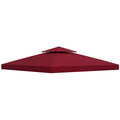 Toit de Remplacement pour pavillon de Jardin Toile de Rechange pour pavillon tonnelle Tente 3 x 3 m Rouge vineux-0