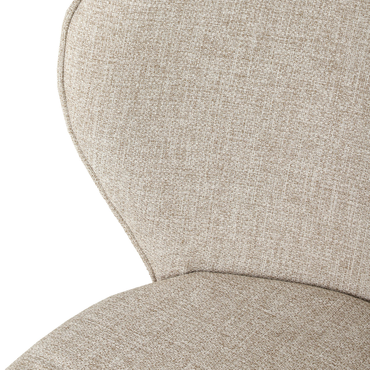 Lot de 2 chaises de salle à manger assise rembourrée en tissu aspect lin pieds en acier stable design moderne crème-9