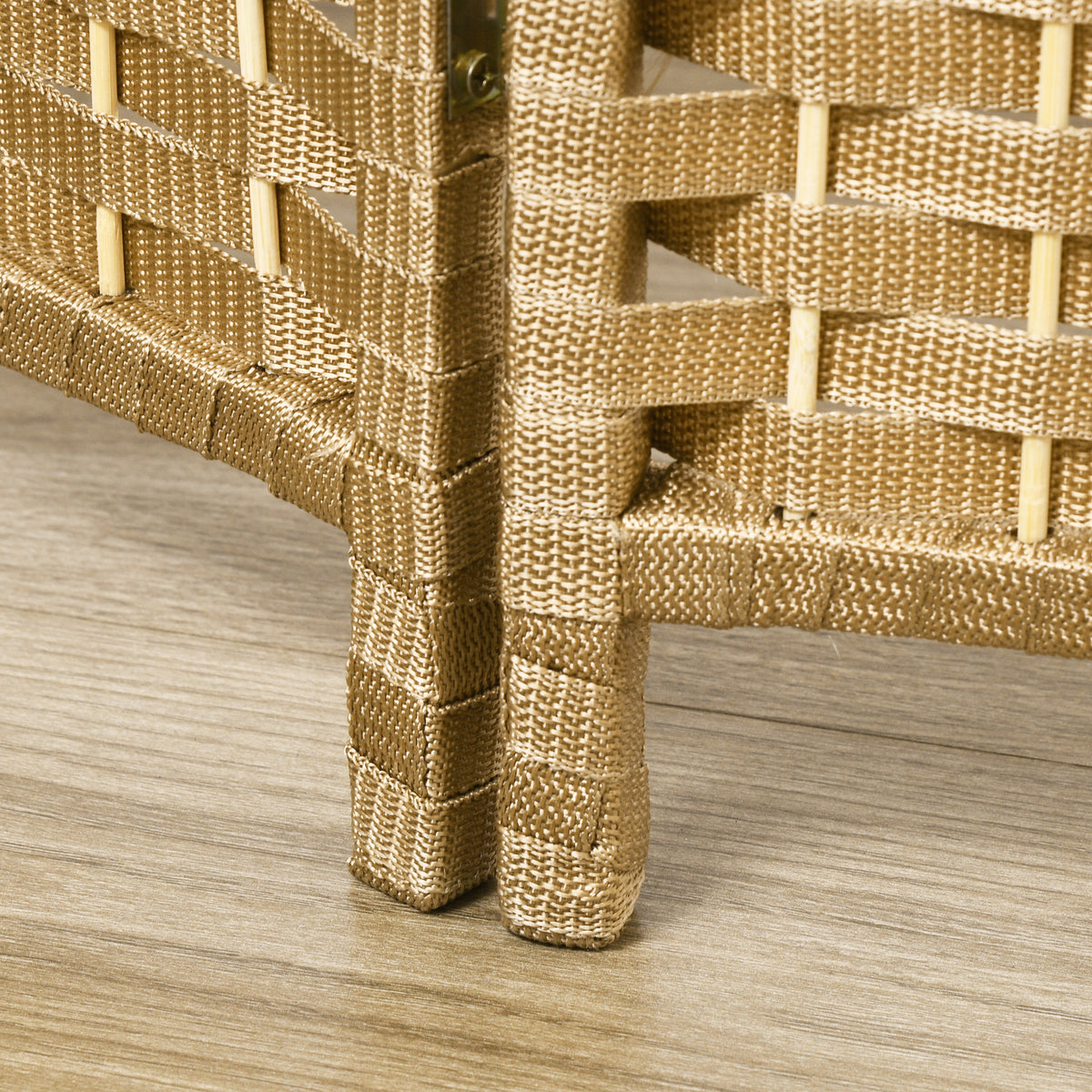 Paravent interieur en bois 4 panneaux 160 x 170 cm séparateur de pièce pliable pour salon, chambre à coucher, naturel-8