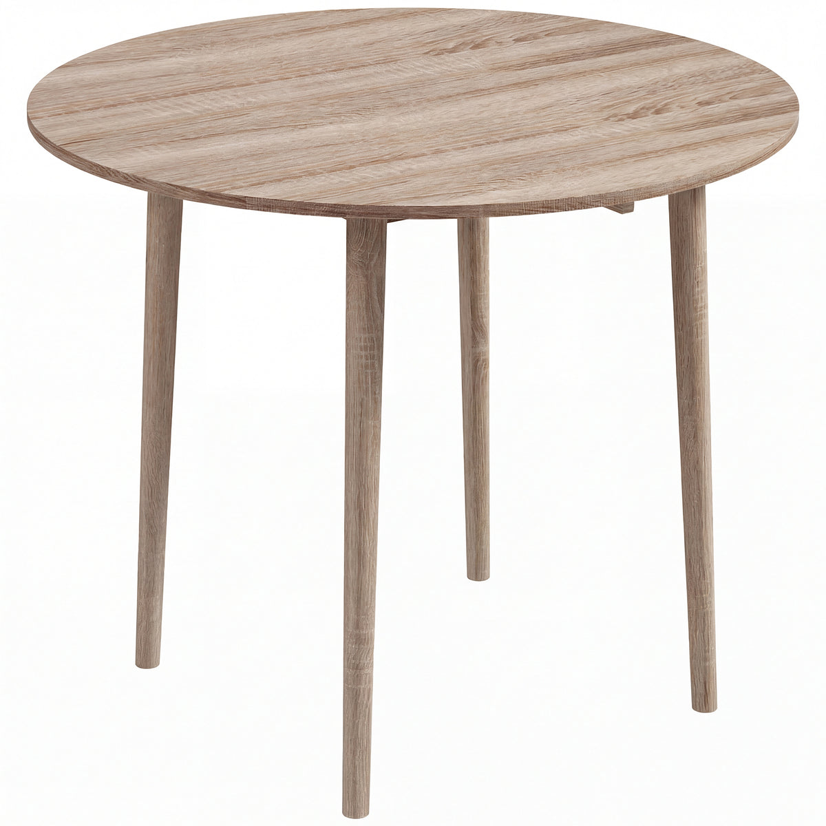 Table de salle à manger pliante 2 abattants - table ronde extensible - peu encombrante avec pieds en bois Ø89 x 73.5H cm-0