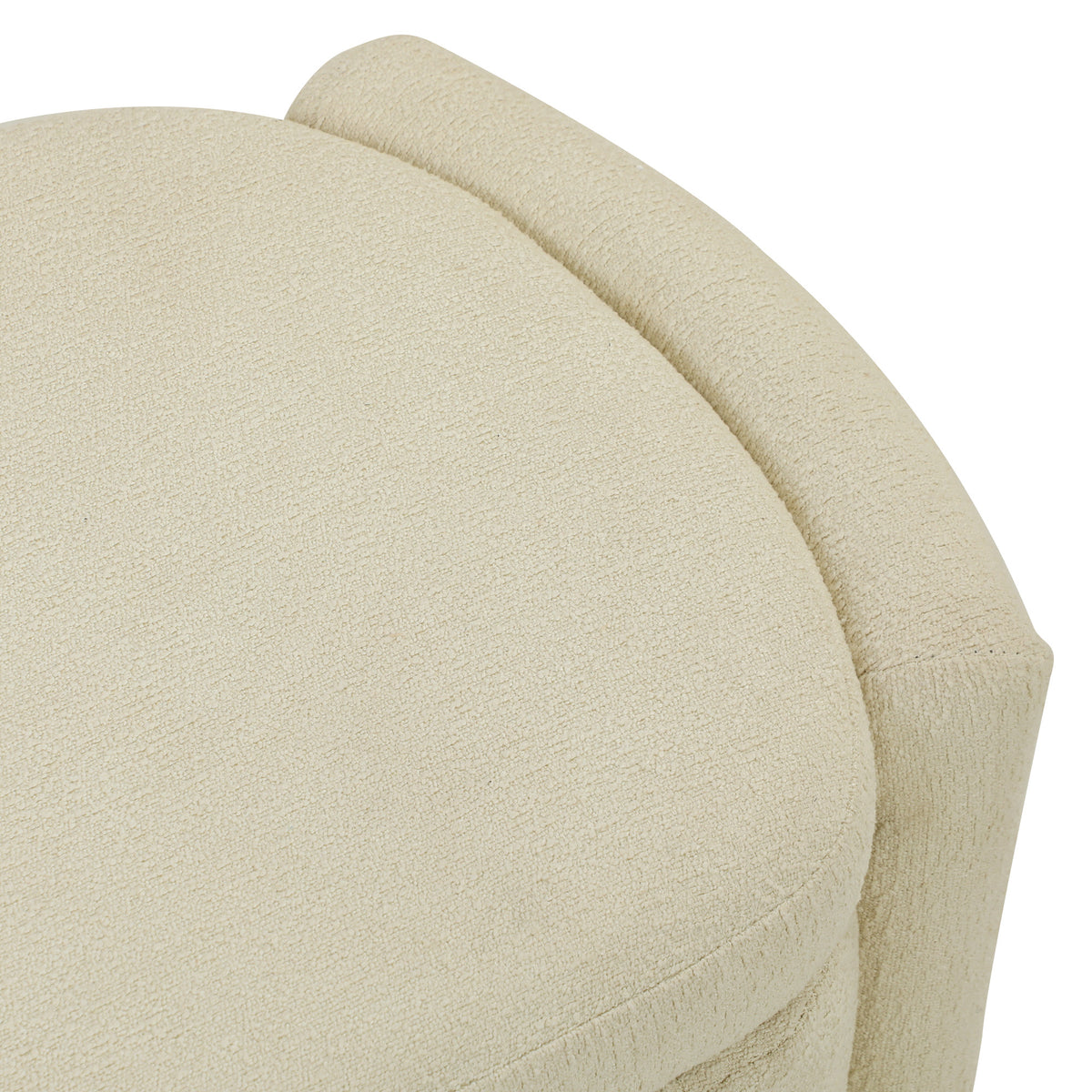 Banc Bout de Lit Banquette, 118x42x45cm, Banc de Rangement Rembourré en Tissu Bouclé, Pieds en Bois d'Eucalyptus, Crème-9