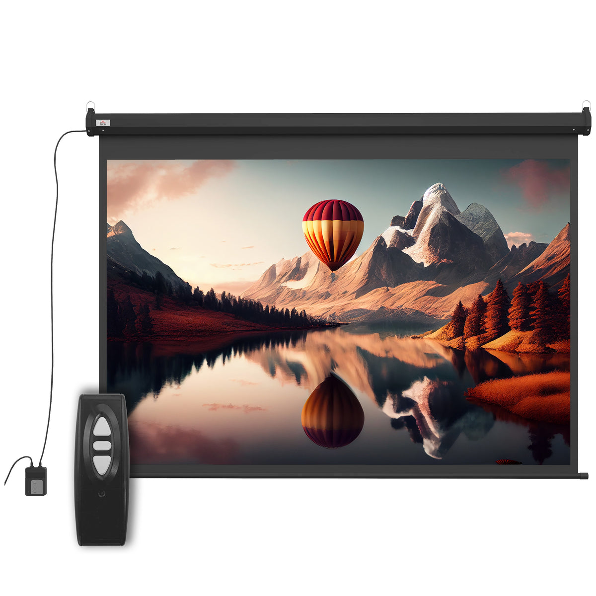 Écran vidéoprojecteur motorisé et électrique 84 Pouces, 4:3 4K HD, panneau de commande et télécommande-0