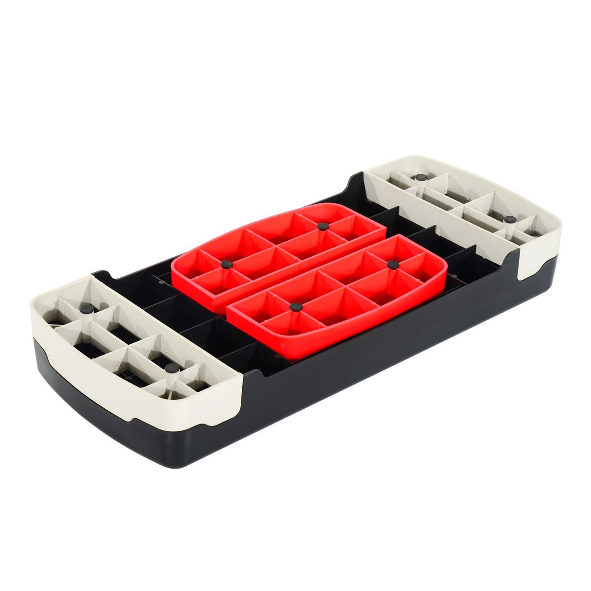Stepper aerobic fitness hauteur reglable 2 niveaux surface antiderapante PP 68 x 29 x 15 cm rouge noir et gris-5