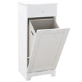 Meuble de salle de bain avec panier à linge, meuble de rangement avec tiroir - 40L x 38l x 90,5H cm - blanc-0