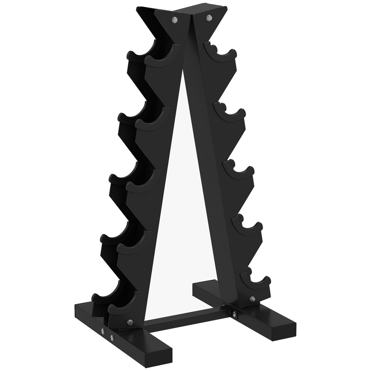 Support d'haltères à 5 niveaux stockage d'haltères en acier pour musculation Charge 100 kg 35x33x66 cm Noir-0