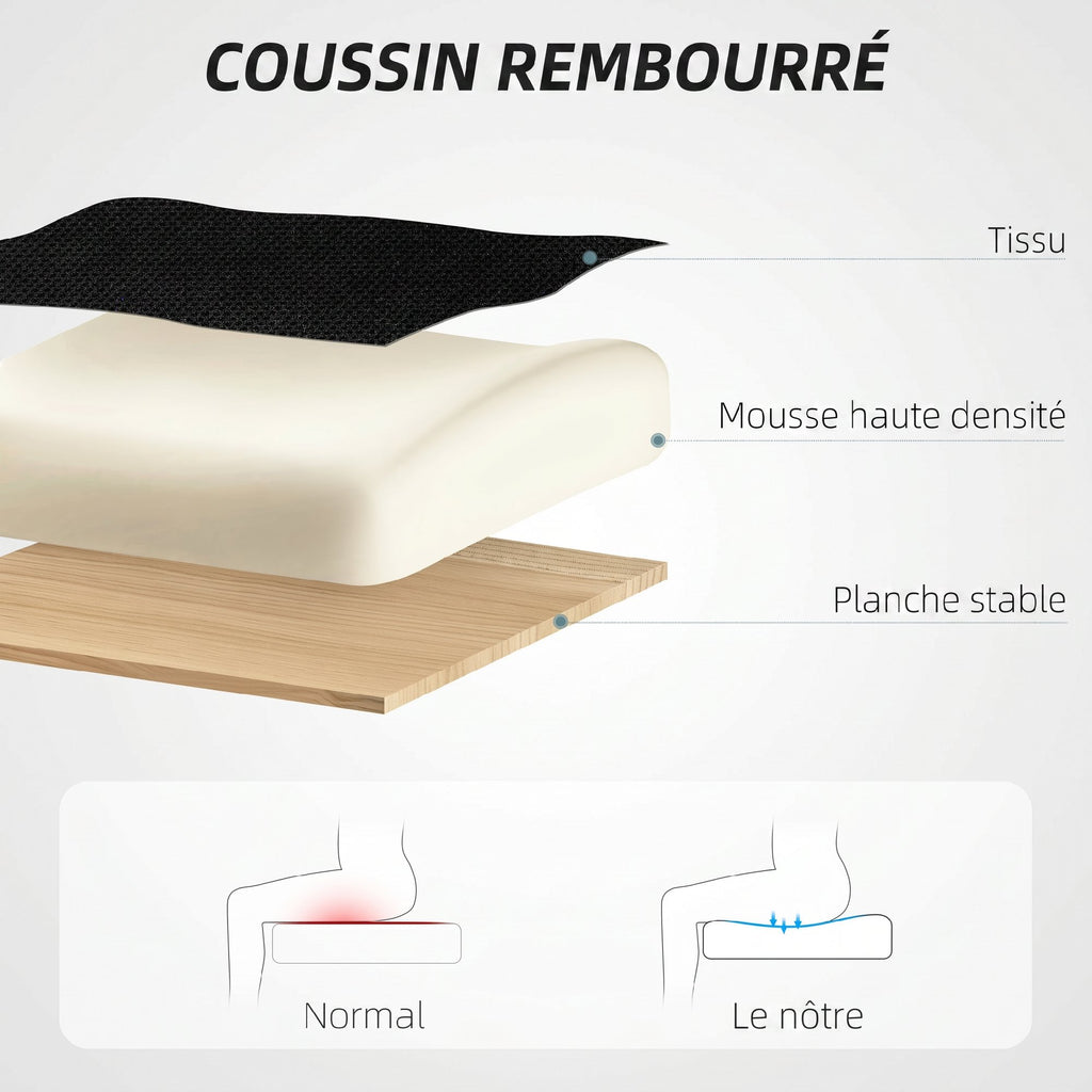 Chaise Bureau Ergonomique avec Appui-Tête Réglable, Fauteuil de Bureau Inclinable en Maille, Dossier Séparé, Noir-6