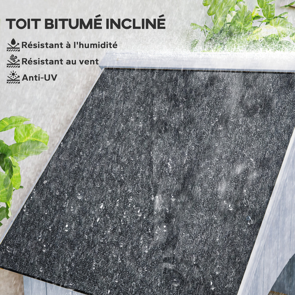 Abri de jardin en bois cabane de jardin exterieur armoire de jardin avec toit bitumé 3 étagères porte avec loquet rangement et stockage extérieurs pour terrasse 77,5 x 54,2 x 179,5 cm blanc-3