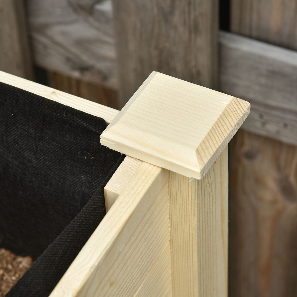 Jardinière sur Pieds - Potager sur roulettes - étagère, Inserts d'irrigation, Feutre de Drainage Inclus - Bois-7