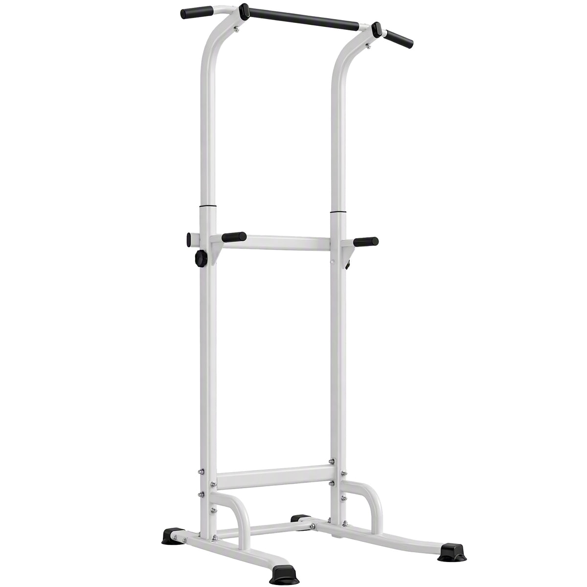 Power tower dip barre de traction autoportante réglable en hauteur cadre acier 91,5 x 97,5 x 176,5-227 cm pour la maison-0
