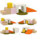 Parcours motricité bébé 8PCS, module motricité Bébé en mousse avec housse en velours lavable 51 x 40 x 40 cm multicolore-0