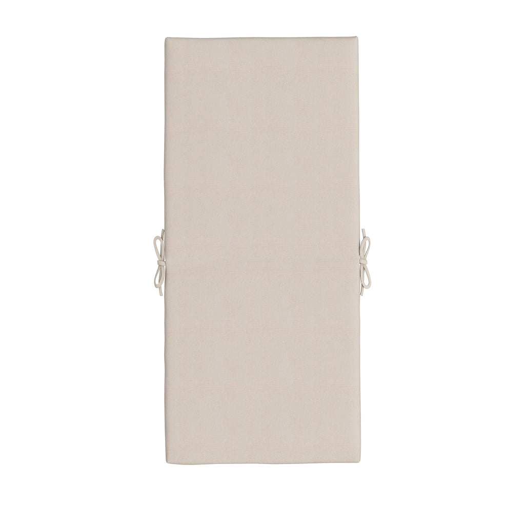 Lot de 2 coussins d'extérieur pour fauteuil chaise à dossier avec attaches rembourrage 8 cm, dim. 112L x 51l cm, beige-6