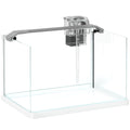 Aquarium en verre avec lumières LED aquarium de 20L pompe à filtre 38 x 26 x 27 cm blanc-0