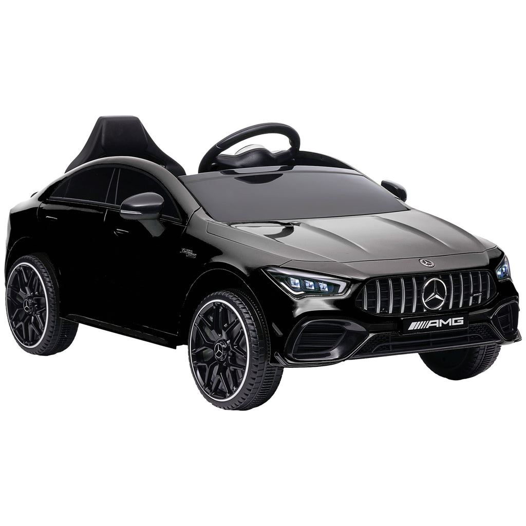 Voiture électrique enfant Mercedes-benz AMG CLA 45, télécommande, vitesse réglable (3-5 km/h), phare LED musique, noir-0