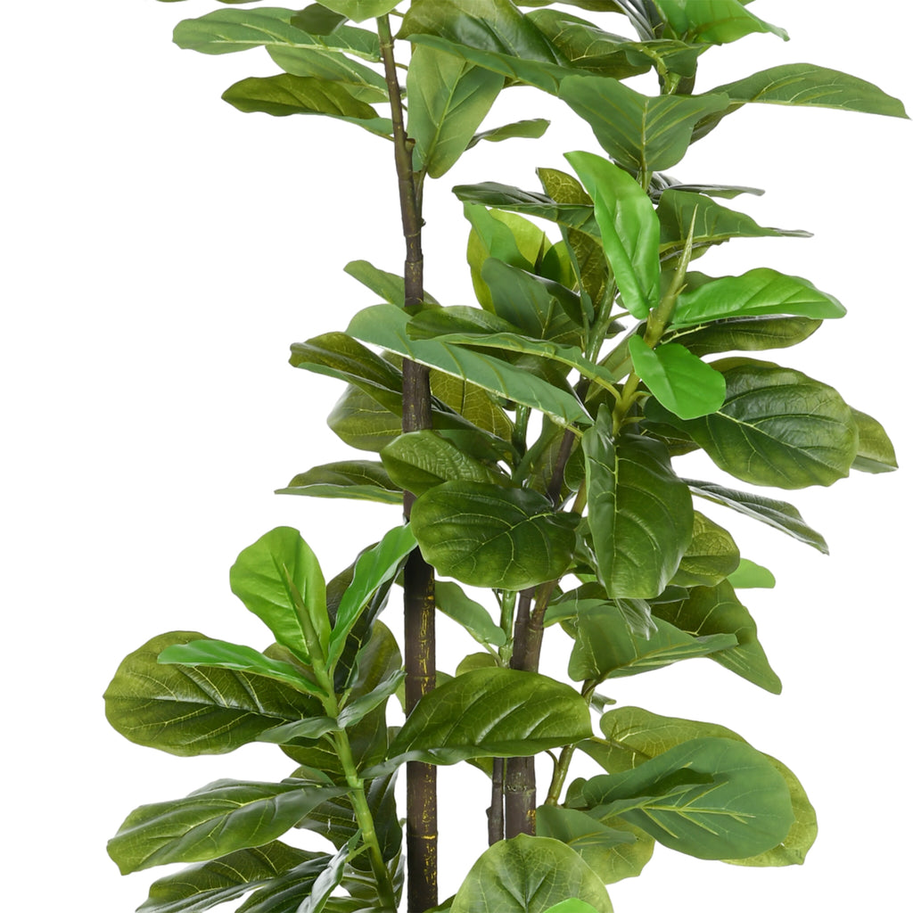 Lot de 2 plantes artificielles Figuier à feuilles de violon Ficus Lyrata hauteur 180cm avec Pot-6