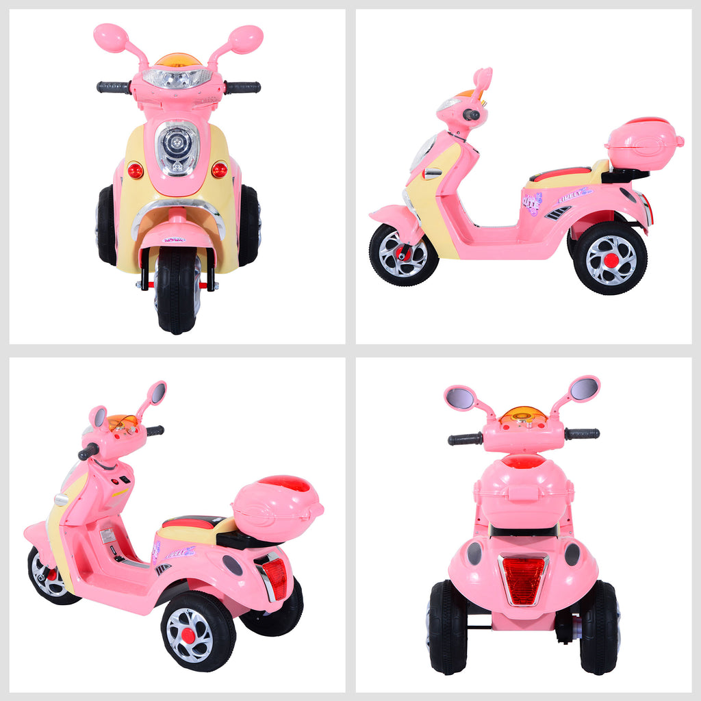 ® Scooter électrique pour Enfant 3 Ans 6 V Métal + polypropylène 108 x 51 x 75 cm Rose/Blanc-7