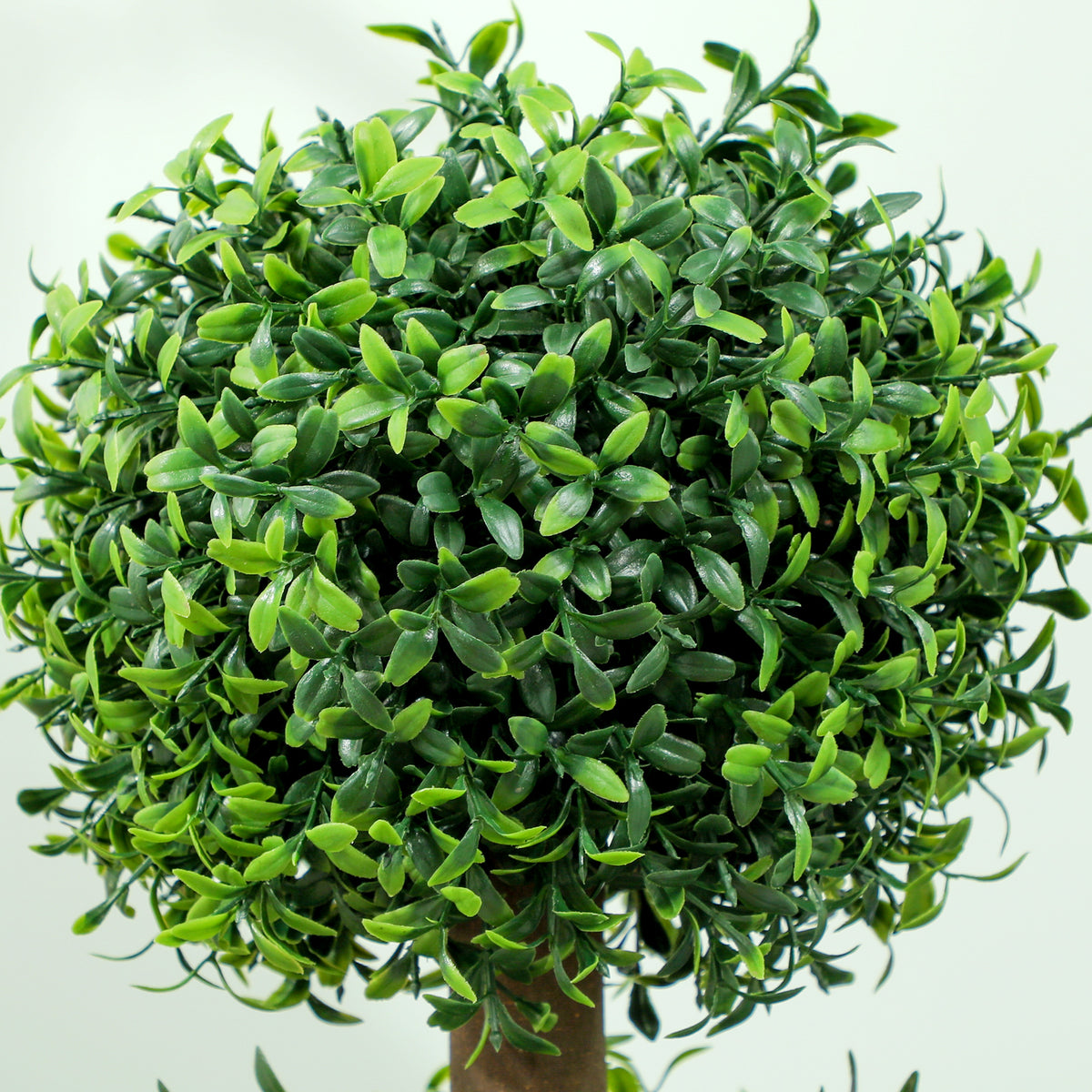 Lot de 2 arbres artificiels 101,6 cm 3 boules de buis topiaires fausse plante vert PE avec pot intérieur et extérieur-9