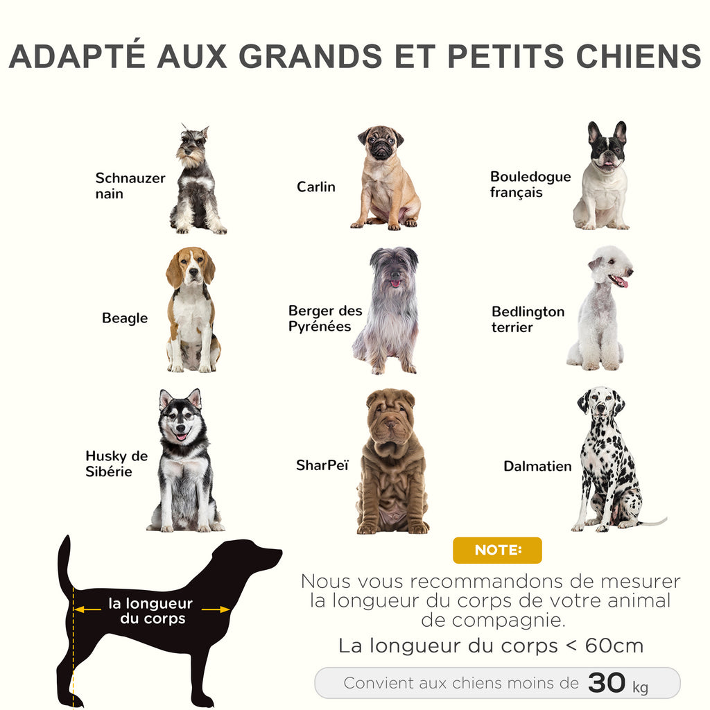 Lit sur pieds lit pour chien chat lit de camp lit surélevé animaux grand confort tissu Oxford textilène micro-perforé métal 92L x 76l x 18H cm café-3