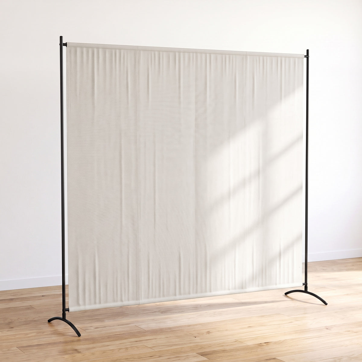 Paravent Extérieur à Panneau Unique, Séparateur de Pièce de 180H cm avec Protection UV30+, Beige-1