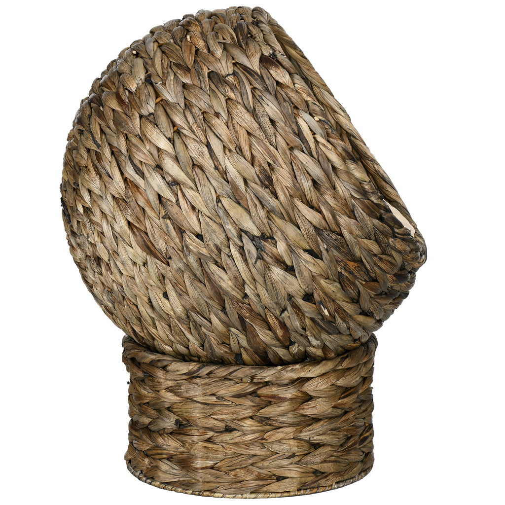 Panier lit surélevé pour chat, niche grotte cosy grand confort, dim. 40L x 37l x 51H cm coussin moelleux beige inclus-7