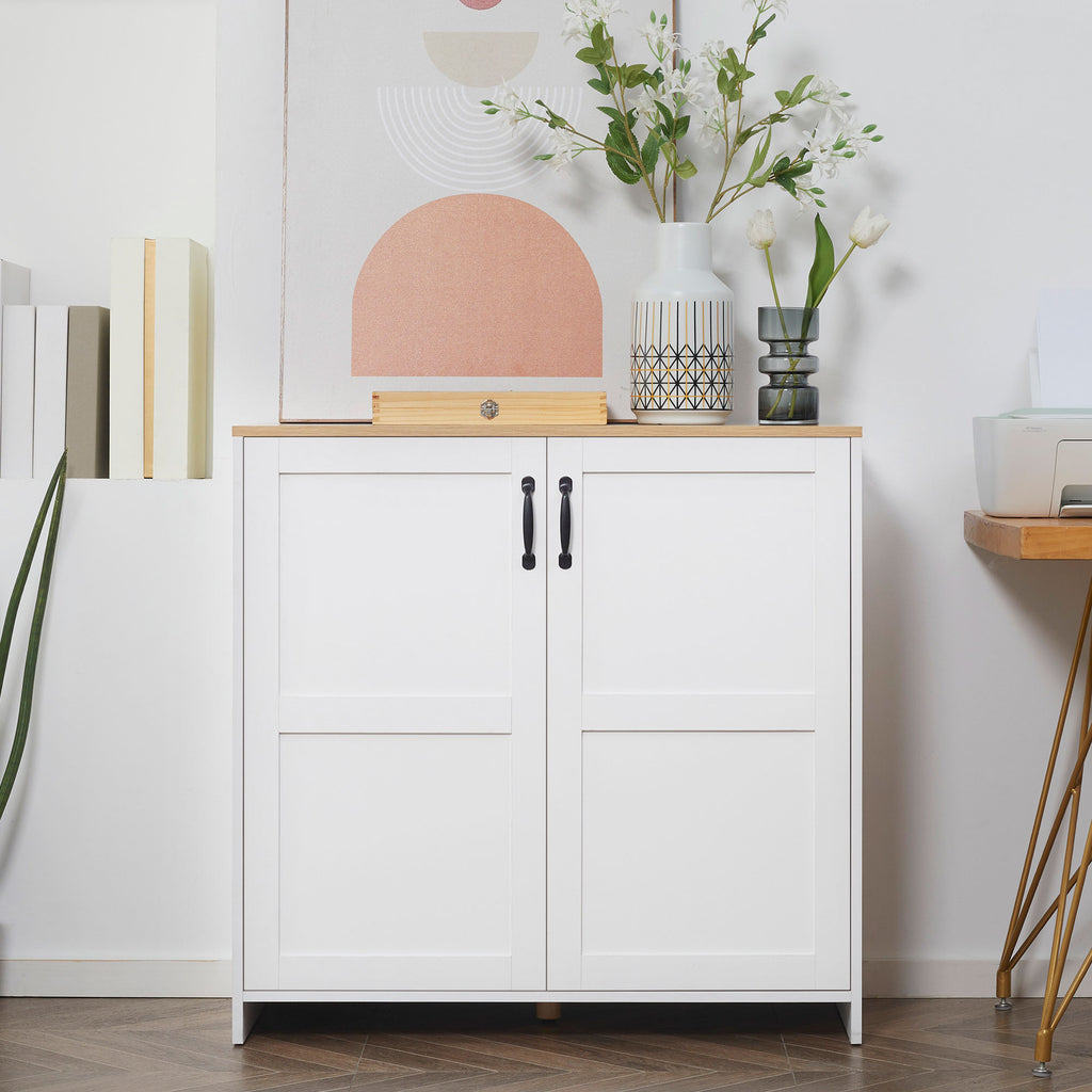 Meuble de rangement buffet cuisine avec 2 portes et 2 étagères réglables 90 x 39,5 x 88 cm-6
