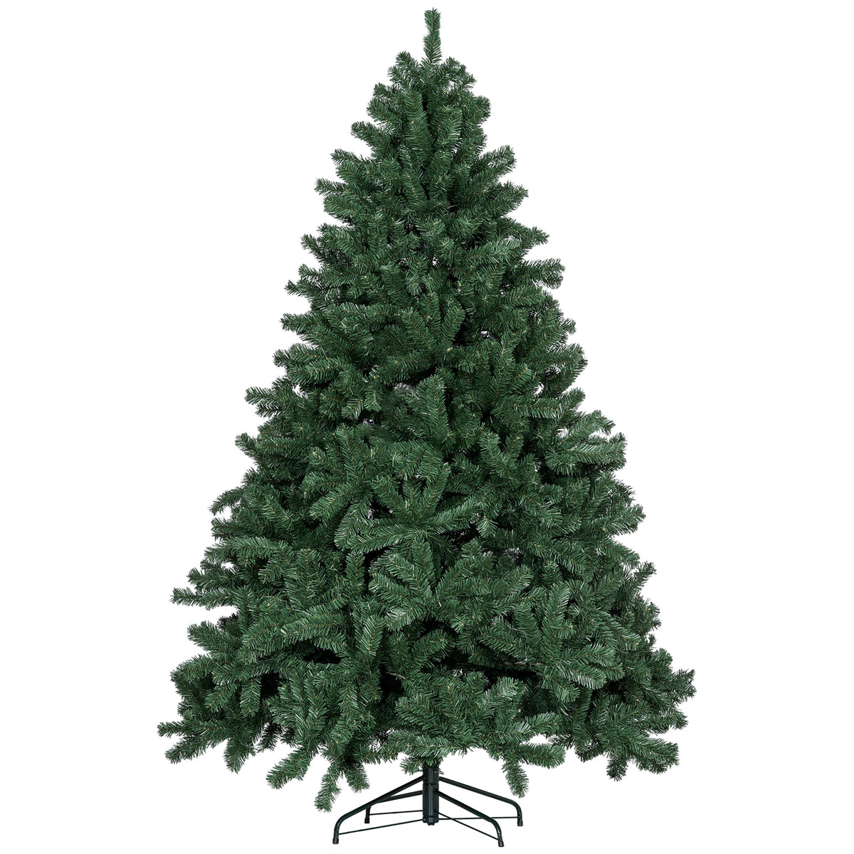 Sapin de Noël artificiel 210 arbre de Noël avec support en métal pliable, 1674 branches, décoration de Noël réaliste-0