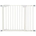 Barrière de sécurité pour chien animaux sans perçage avec fermeture automatique largeur 76-103 cm blanc-0