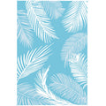 Tapis d'extérieur réversible 274x182 cm, tapis de sol en PP résistant aux intempéries, sac de transport, bleu-0