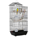 Cage à oiseaux 46 x 36 x 100 cm 4 mangeoires 3 perchoirs cage pour perruche calopsitte conure pinson canaris-0