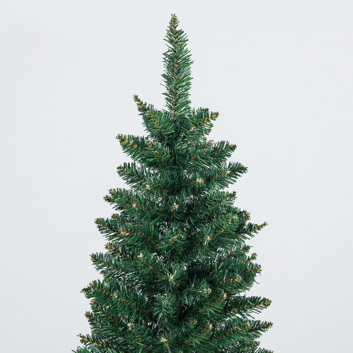 Sapin de Noël Artificiel 210 cm Arbre de Noël Slim avec support en acier pliable, 687 branches épines Vert-8