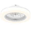 Ventilateur de plafond avec lumière et télécommande 6 vitesses, minuterie, luminosité réglable, blanc-0