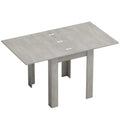 Table à manger extensible rectangle pour 4 à 6 personnes, table de cuisine 70-140 cm, patins en feutre, gris-0