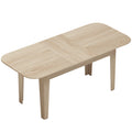 Table à Manger Extensible pour 4 à 6 Personnes, 140-180 cm, Table de Cuisine Ovale avec Bords Arrondis, Chêne-0