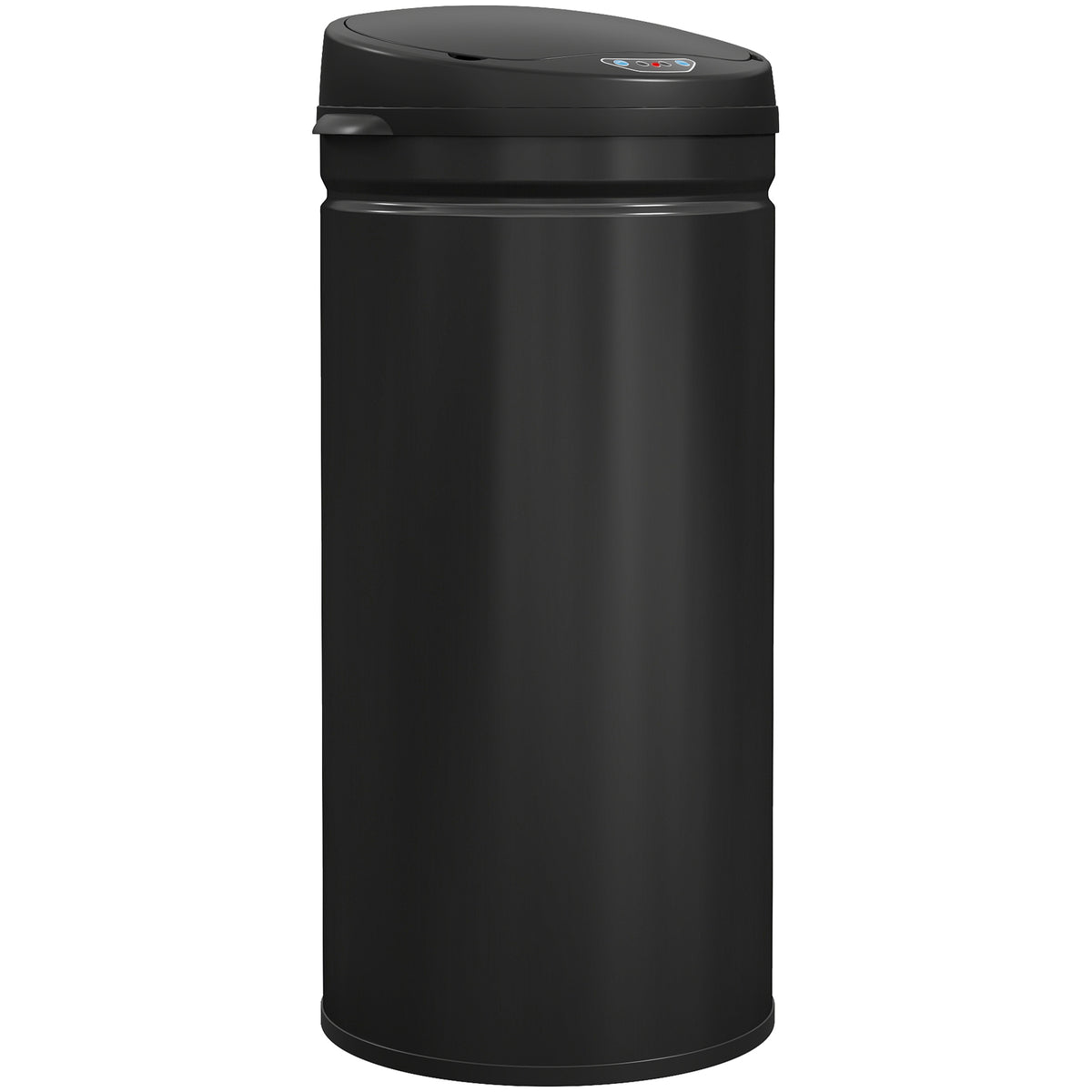 Poubelle cuisine automatique 42L acier inoxydable, poubelle à couvercle à fermeture en douceur, 30,5x30,5x68cm, noir-0