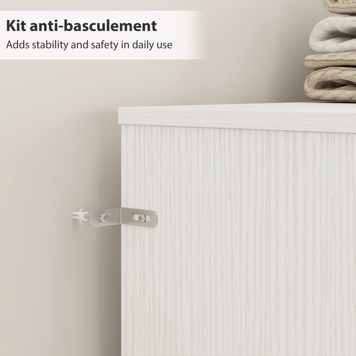Tête de lit sur pied avec rangements, accessoire de lit 4 compartiments ouverts, 160 x 20,2 x 108,2 cm, blanc-4