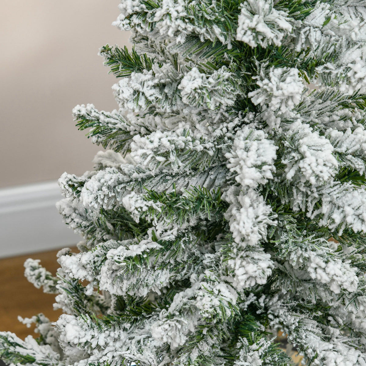 Sapin de Noël Artificiel enneigé 120H cm 200 Branches épines Imitation Nordmann Grand réalisme-7