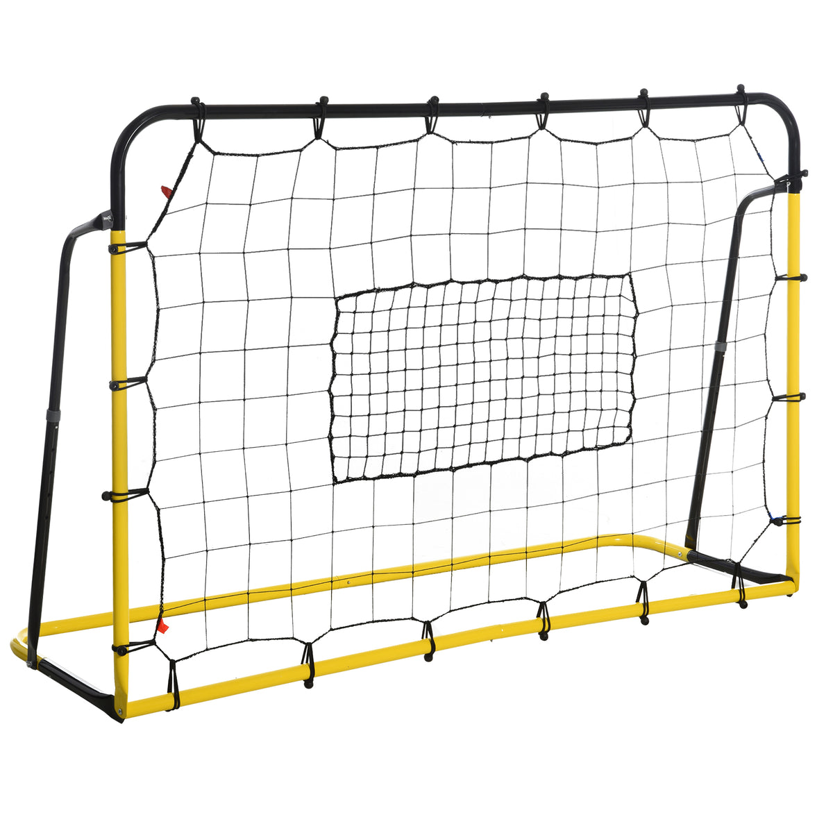 Filet de rebond de football, 184L x 123H cm, rebondisseur de football, 5 angles réglables de 60° à 90°,  jaune et noir-0