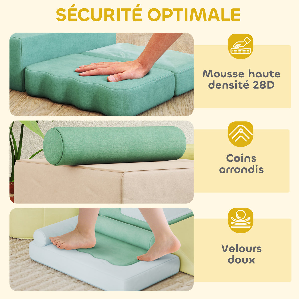 Parcours motricité bébé module motricité bébé avec piscine à balles housse lavable 160 x 137,5 x 30 cm multicolore-4