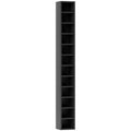 Rangements pour CD et DVD avec 12 compartiments, capacité max. 204 CD, 21 x 20 x 175 cm, noir-0